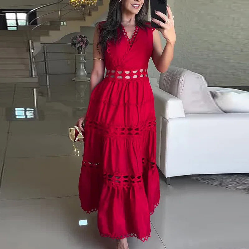 Vestido Longo Decote Em V