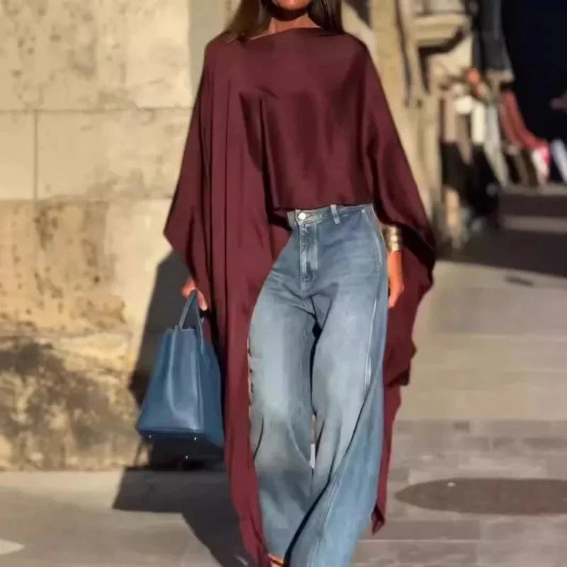 Camisa Feminina Assimétrica