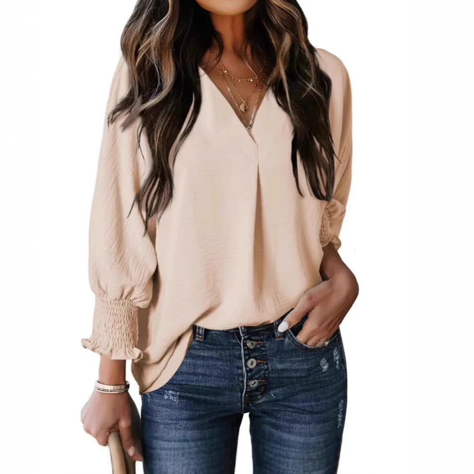 Camisa Feminina Decote Em V
