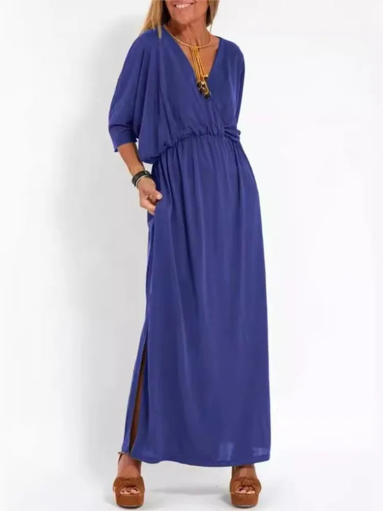 Vestido Acinturado Gola V