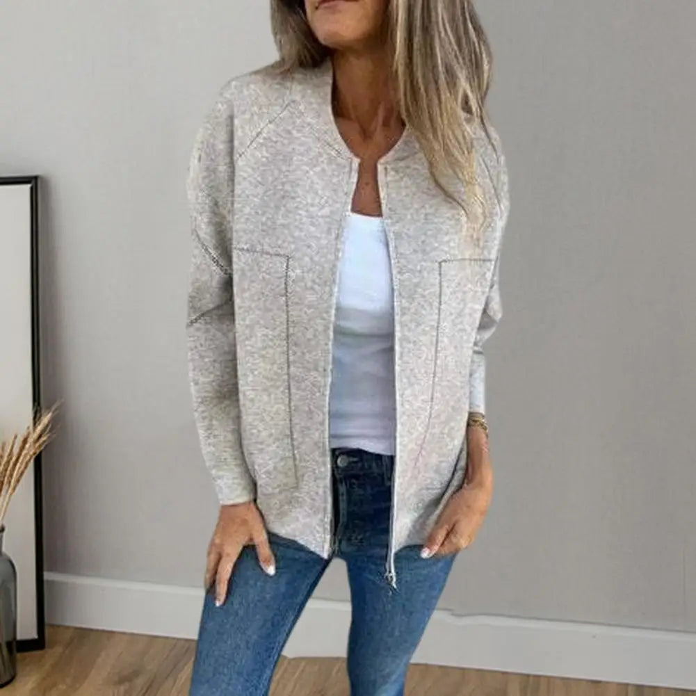 Casaco Feminino Casual De Lã