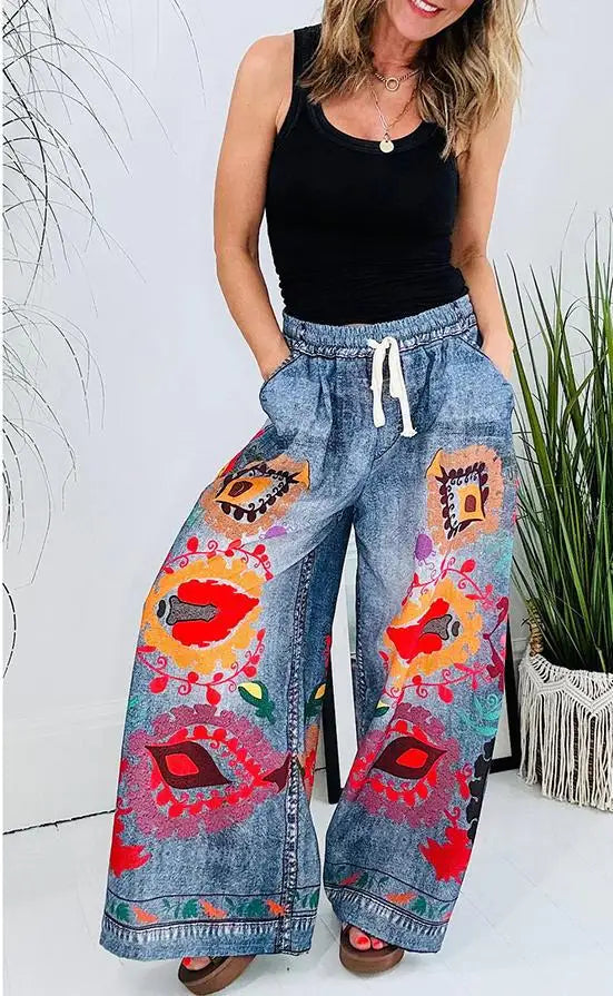 Calça Feminina Casual Estampada