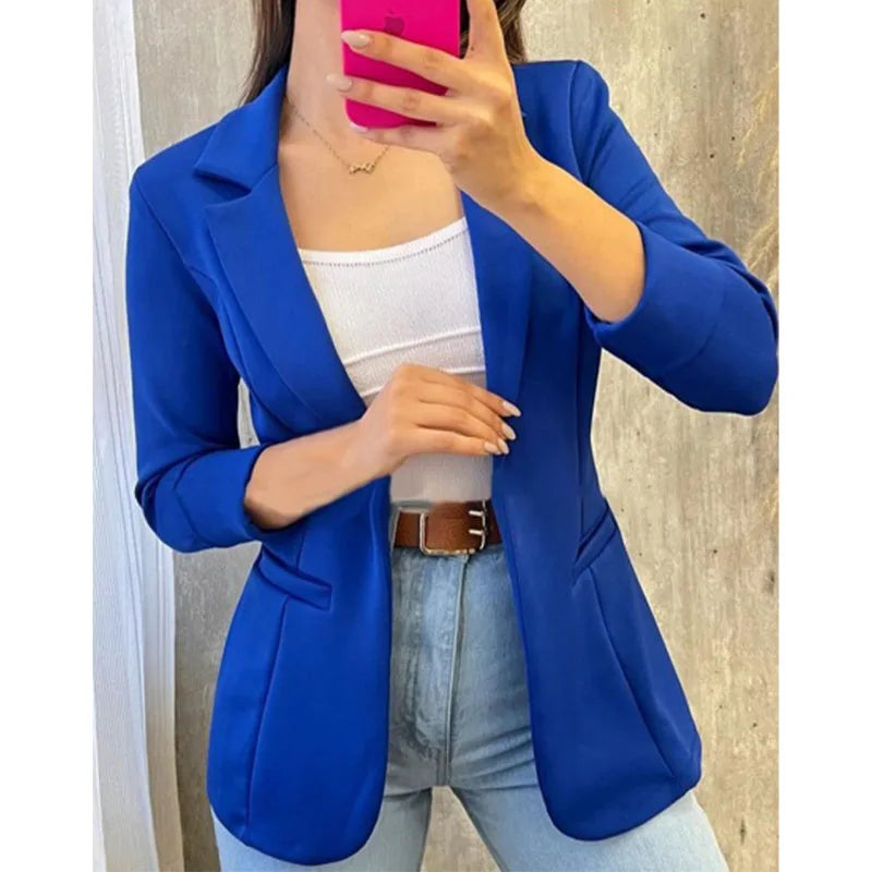 Blazer Feminino em Alfaiataria Aberto